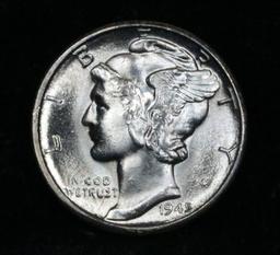 1945-d Mercury Dime 10c Grades Select Unc