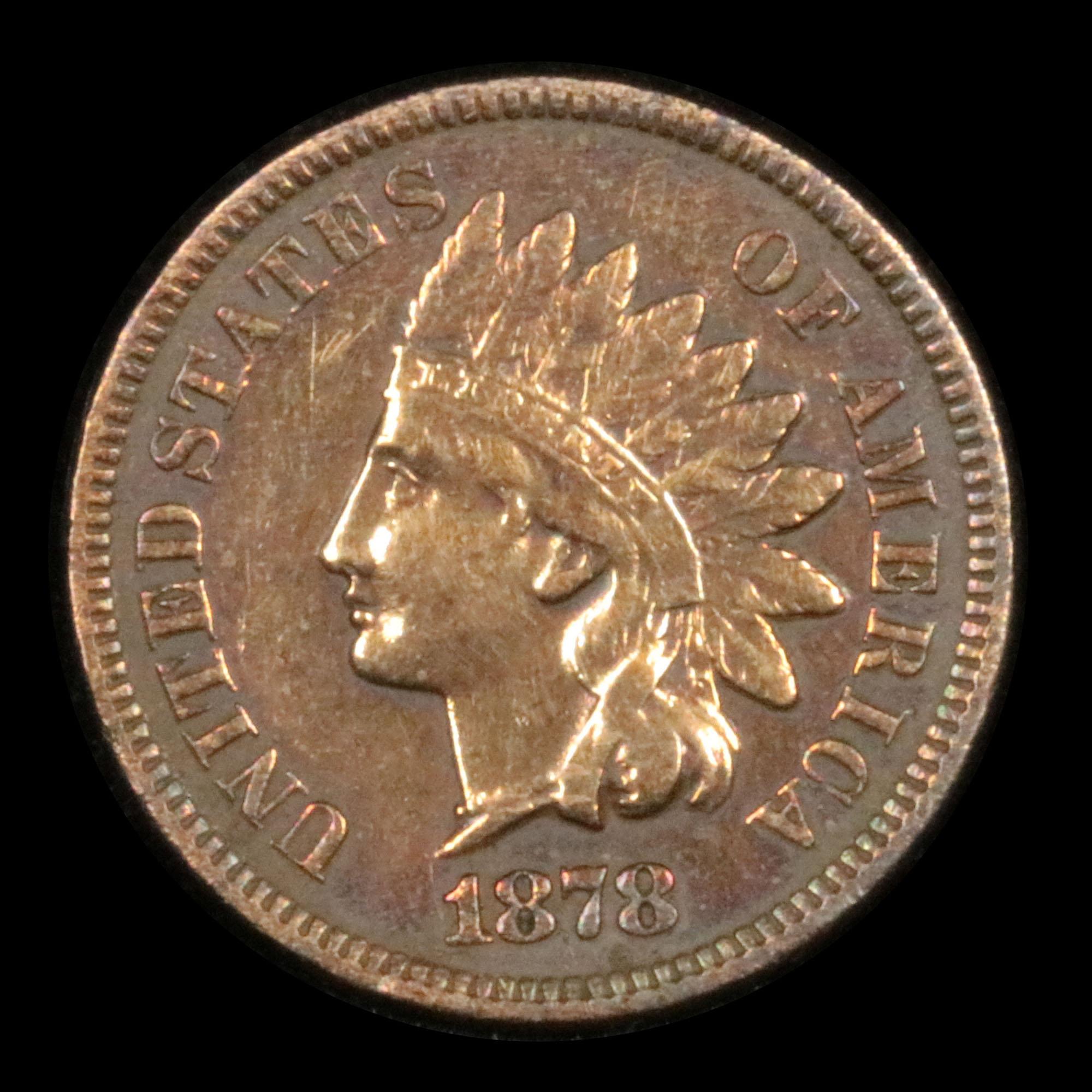 1878 Indian Cent 1c Grades xf