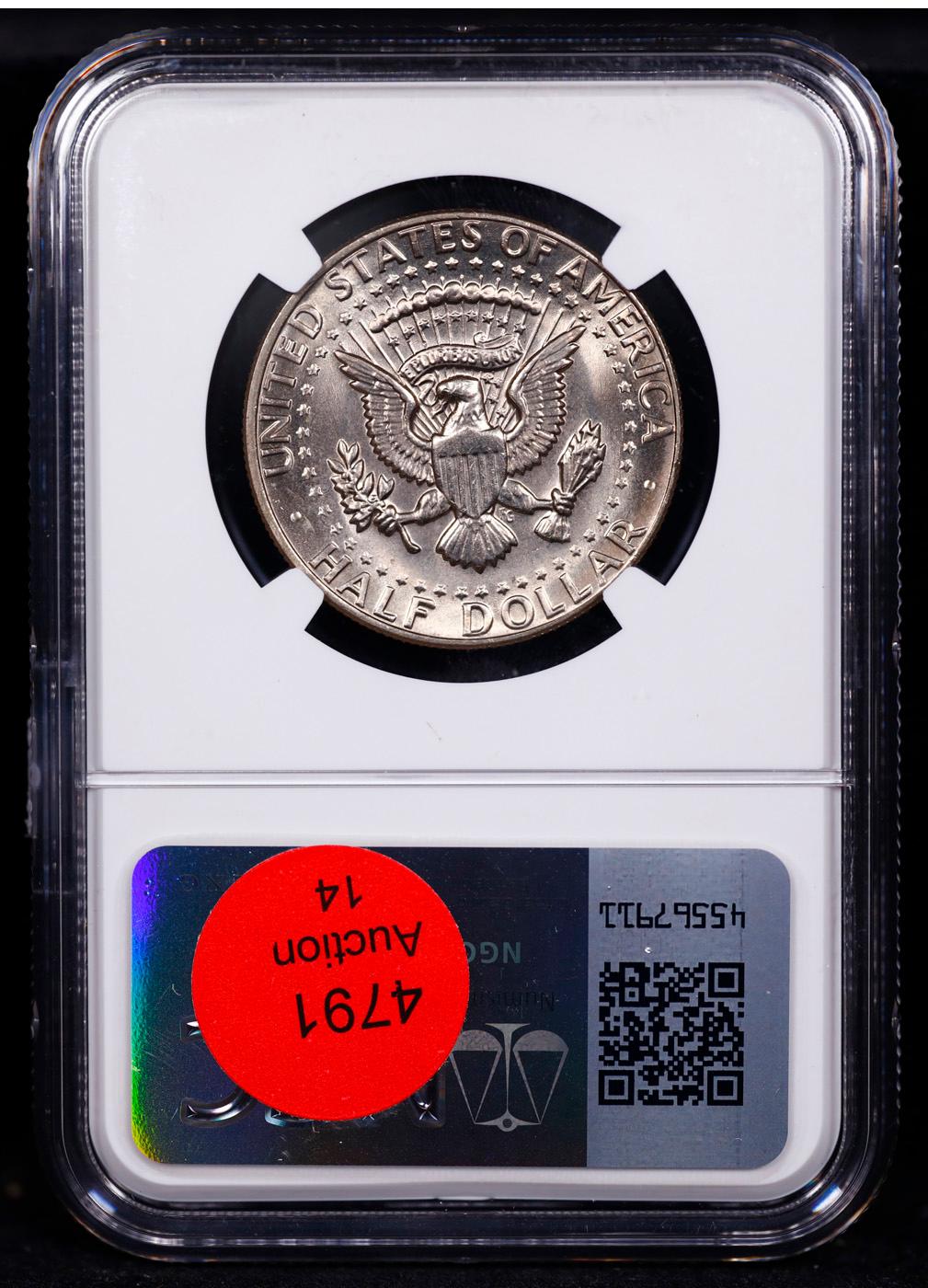 NGC 1982-d Kennedy Half Dollar 50c Graded ms66 By NGC