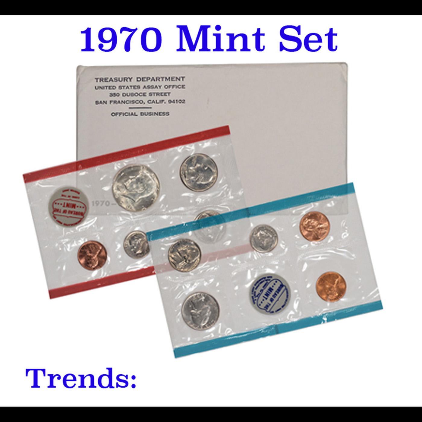 1970 United States Mint Set in Original Government Packaging! 10 Coins Inside!