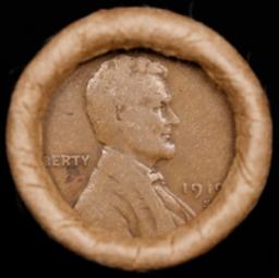 Lincoln Wheat Cent 1c Mixed Roll Orig Brandt McDonalds Wrapper, 1919-s end, Wheat other end