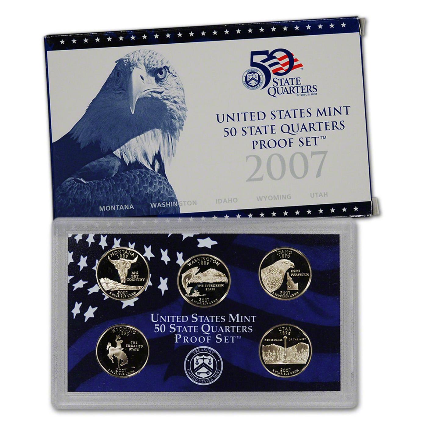 2007 United States Quarters Proof Set - 5 pc set