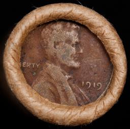 Lincoln Wheat Cent 1c Mixed Roll Orig Brandt McDonalds Wrapper, 1919-d end, Wheat other end