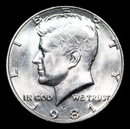 1981-d Kennedy Half Dollar 50c Grades GEM+ Unc