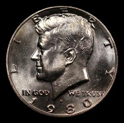 1980-d Kennedy Half Dollar 50c Grades GEM+ Unc