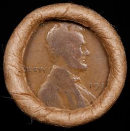 Lincoln Wheat Cent 1c Mixed Roll Orig Brandt McDonalds Wrapper, 1917-d end, Wheat other end