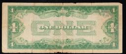 1934 "Funnyback" $1 Blue Seal Silver Certificate Grades vf+