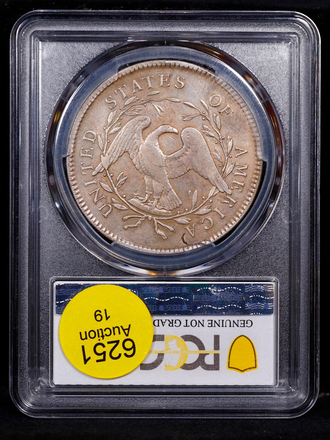 ***Auction Highlight*** PCGS 1795 2 Leaves Flowing Hair Dollar $1 BB-21/B-1 Graded vf details By PCG