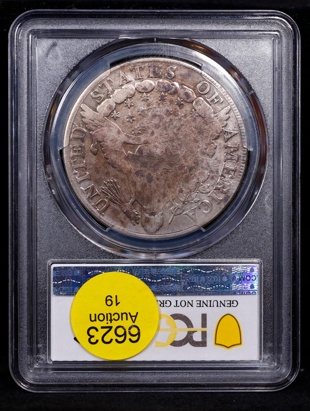 ***Auction Highlight*** PCGS 1799/8 13 Stars Reverse Draped Bust Dollar BB-143/B-2 R-4 $1 Graded vg