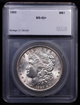 ***Auction Highlight*** 1889-p Morgan Dollar $1 Graded ms65+ By SEGS (fc)