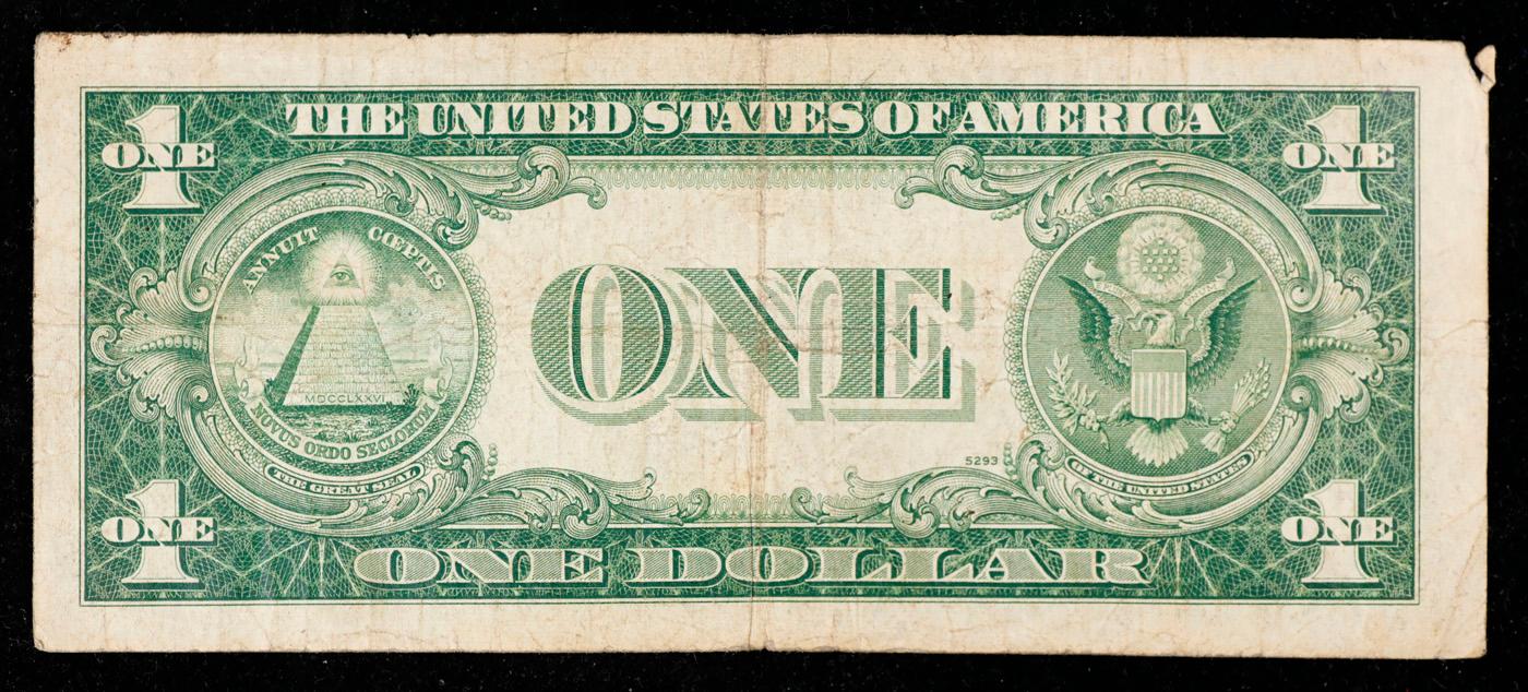 **Star Note** 1935D $1 Blue Seal Silver Certificate Grades vf+