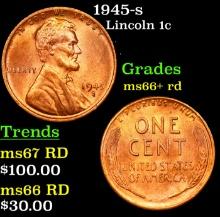 1945-s Lincoln Cent 1c Grades GEM++ RD