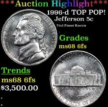 ***Auction Highlight*** 1996-d Jefferson Nickel TOP POP! 5c Graded GEM++ 6fs By USCG (fc)