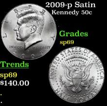 2009-p Satin Kennedy Half Dollar 50c Graded sp69 By SEGS