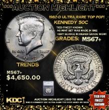 ***Auction Highlight*** 1982-d Jefferson Nickel Ultra Rare TOP POP! 5c Graded ms67+ BY SEGS (fc)