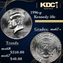 1996-d Kennedy Half Dollar 50c Grades Gem++ Unc