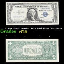 **Star Note** 1957B $1 Blue Seal Silver Certificate Grades vf++