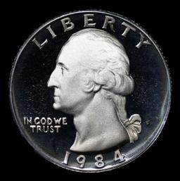 Proof 1984-s Washington Quarter 25c Grades GEM++ Proof Deep Cameo