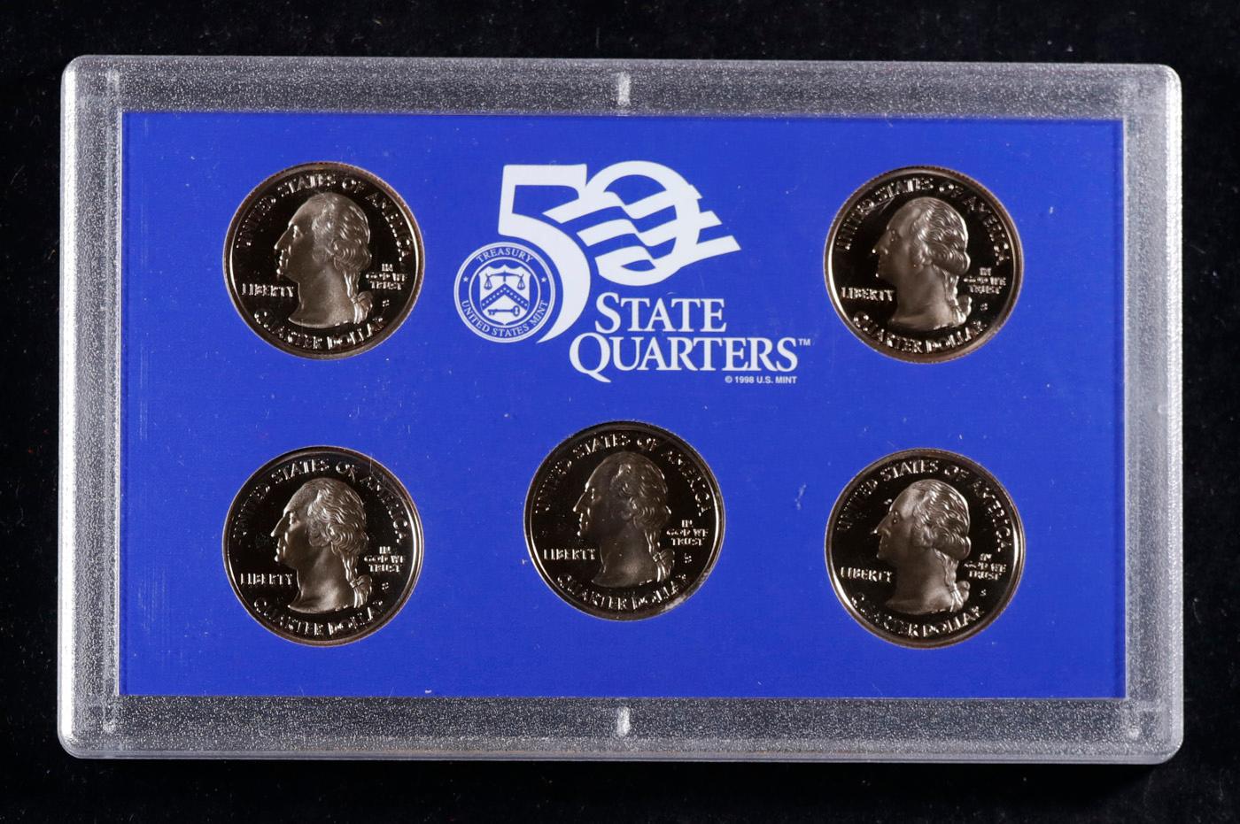 2000 United States Mint Proof Quarter Set 5 pc set