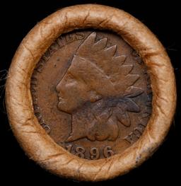 Lincoln Wheat Cent 1c Mixed Roll Orig Brandt McDonalds Wrapper, 1916-d end, 1896 Indian other end