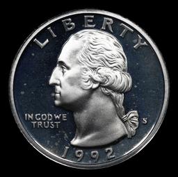 Proof 1992-s Silver Washington Quarter 25c Grades GEM++ Proof Deep Cameo