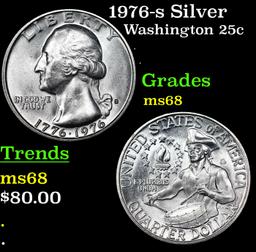 1976-s Silver Washington Quarter 25c Grades GEM+++ Unc