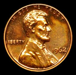 Proof 1962 Lincoln Cent 1c Grades Gem++ Proof Red