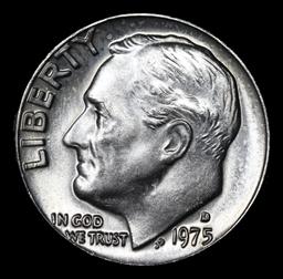 1975-d Roosevelt Dime 10c Grades GEM++ Unc