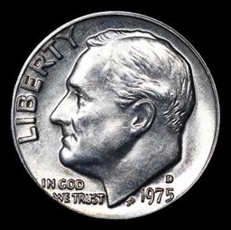 1975-d Roosevelt Dime 10c Grades GEM++ Unc