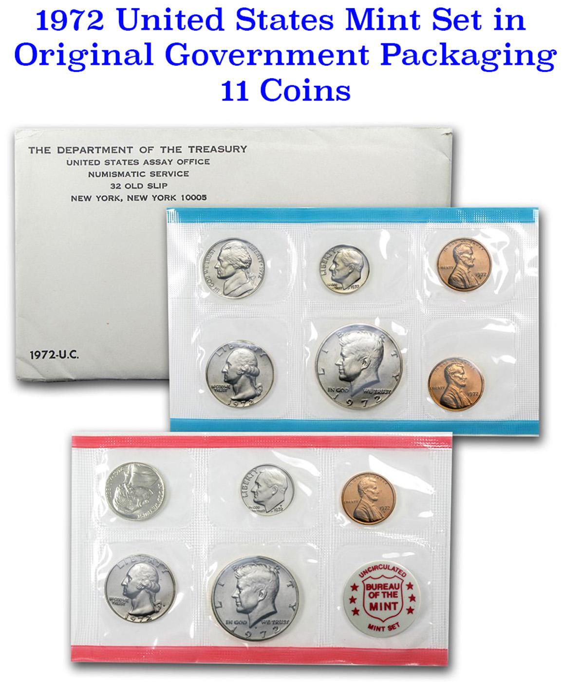 1972 United States Mint Set, 13 Coins Inside!