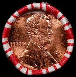 CRAZY Penny Wheel Buy THIS 1995-p solid Red BU Lincoln 1c roll & get 1-10 BU Red rolls FREE WOW