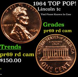 Proof 1964 Lincoln Cent TOP POP! 1c Graded pr69 rd cam BY SEGS