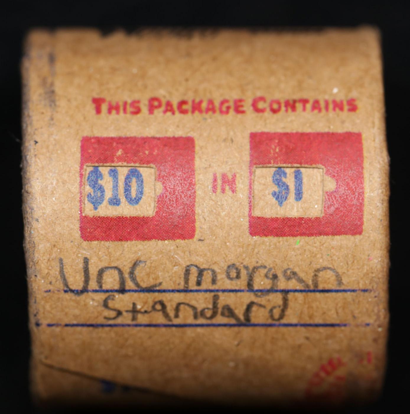 *Uncovered Hoard* - Covered End Roll - Marked "Unc Morgan Standard" - Weight shows x10 Coins (FC)