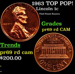 Proof 1963 Lincoln Cent TOP POP! 1c Graded pr69 rd CAM BY SEGS