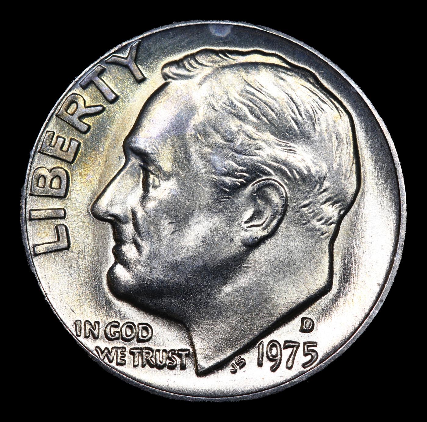 ***Auction Highlight*** 1975-d Roosevelt Dime Near Top Pop! 10c Graded Gem++ Full Bands BY USCG (fc)