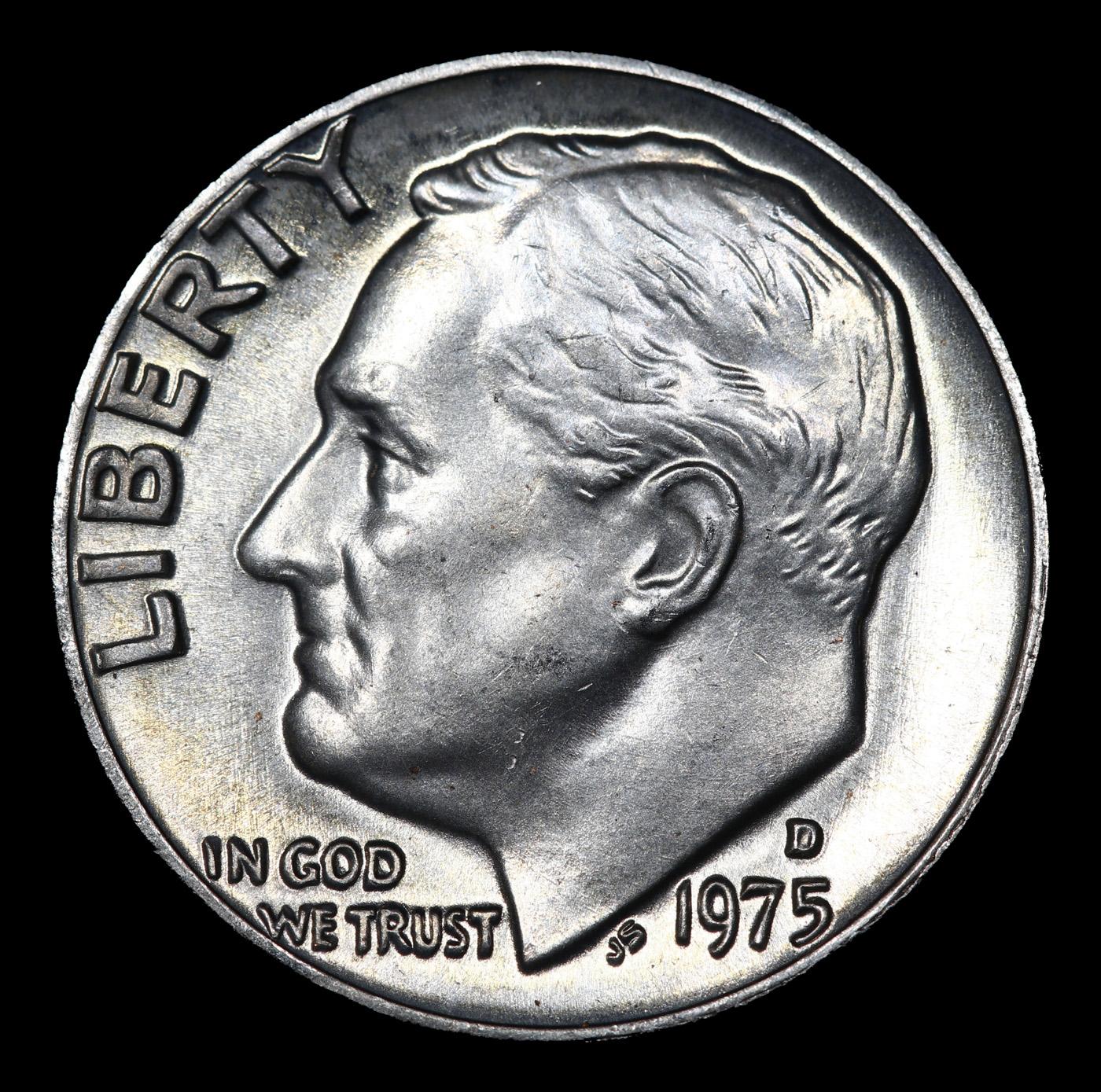 1975-d Roosevelt Dime 10c Grades GEM++ Unc