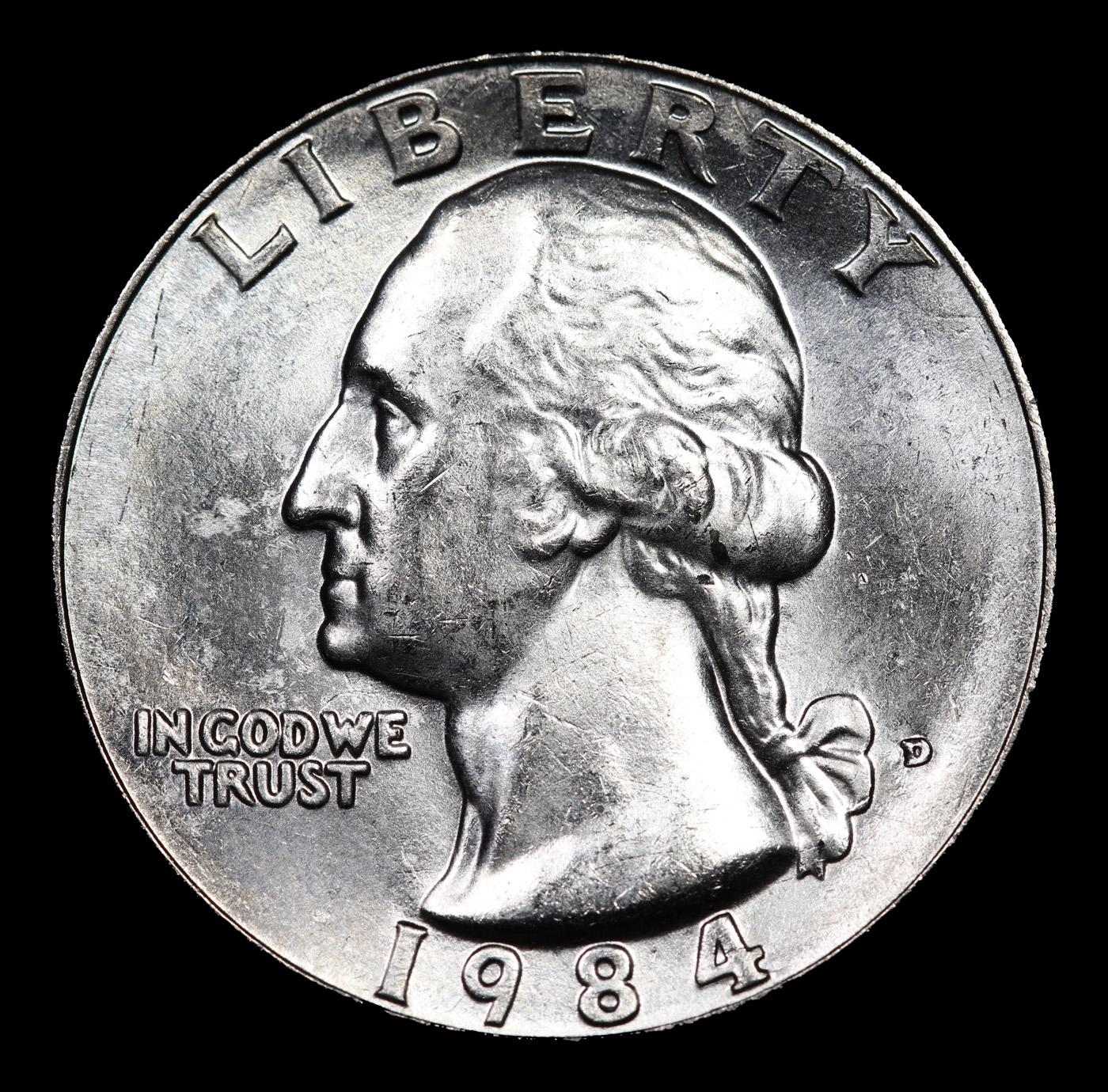 1984-d Washington Quarter 25c Grades GEM+ Unc