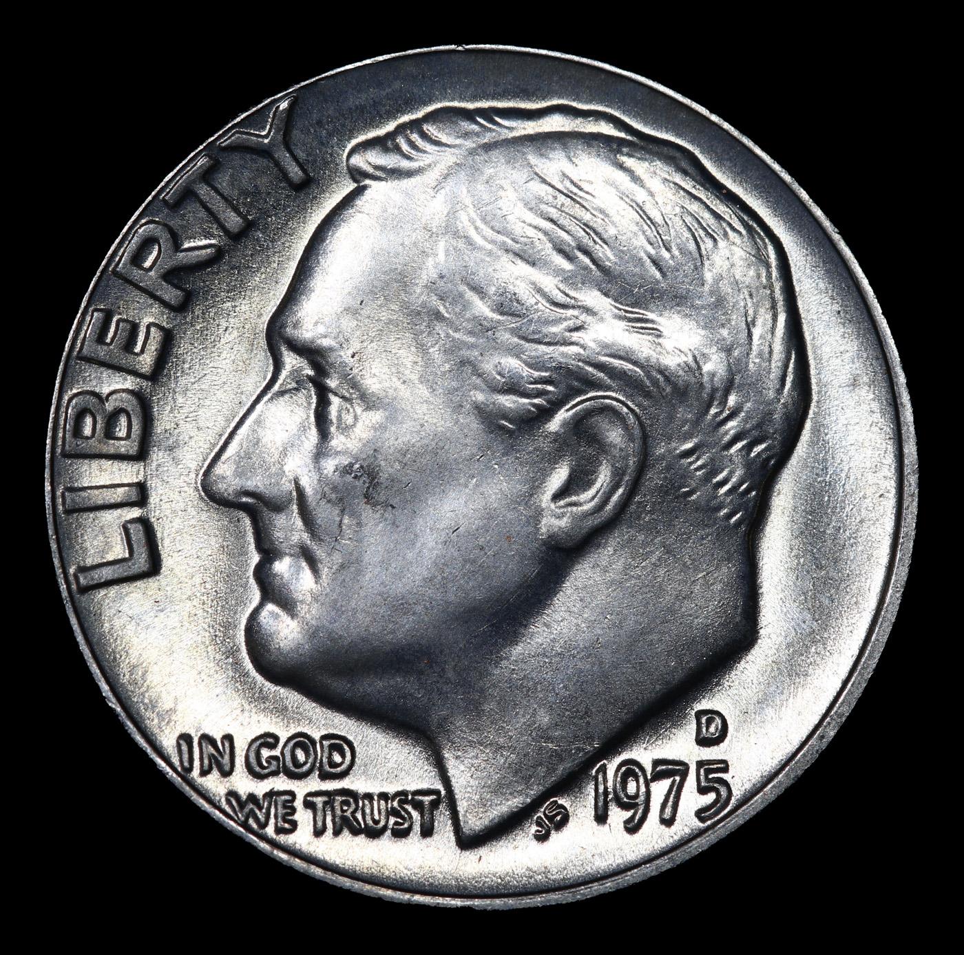 1975-d Roosevelt Dime 10c Grades GEM++ Unc