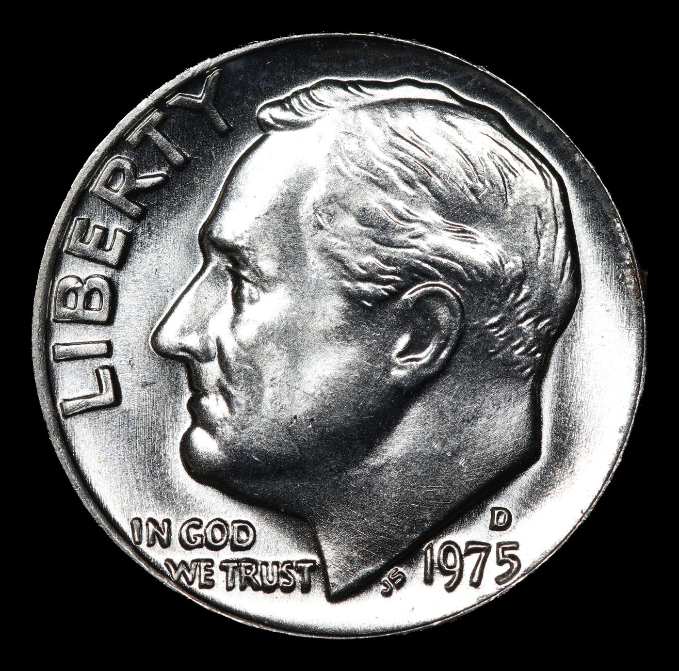 1975-d Roosevelt Dime 10c Grades Gem++ Unc