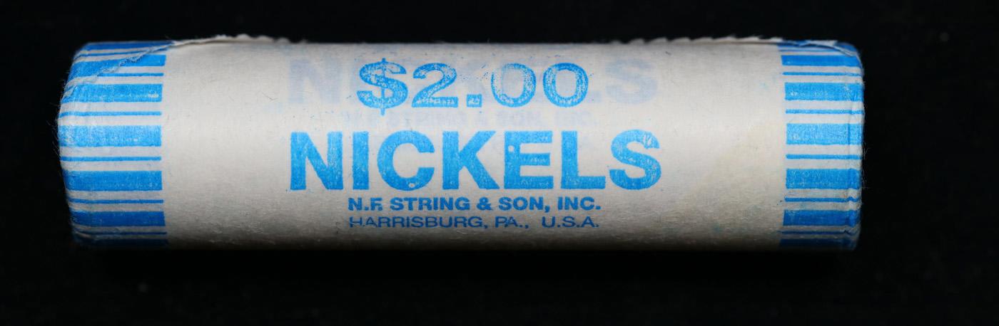 BU Shotgun Jefferson 5c roll, 2002-p 40 pcs N.F. String & Son $2 Nickel Wrapper