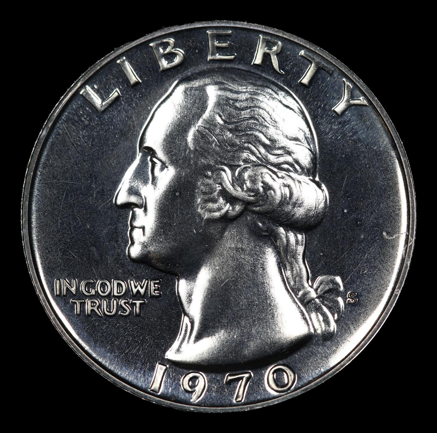 Proof 1970-s Washington Quarter 25c Grades GEM++ Proof Deep Cameo