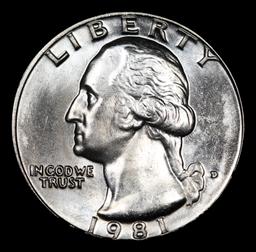 1981-d Washington Quarter 25c Grades GEM++ Unc