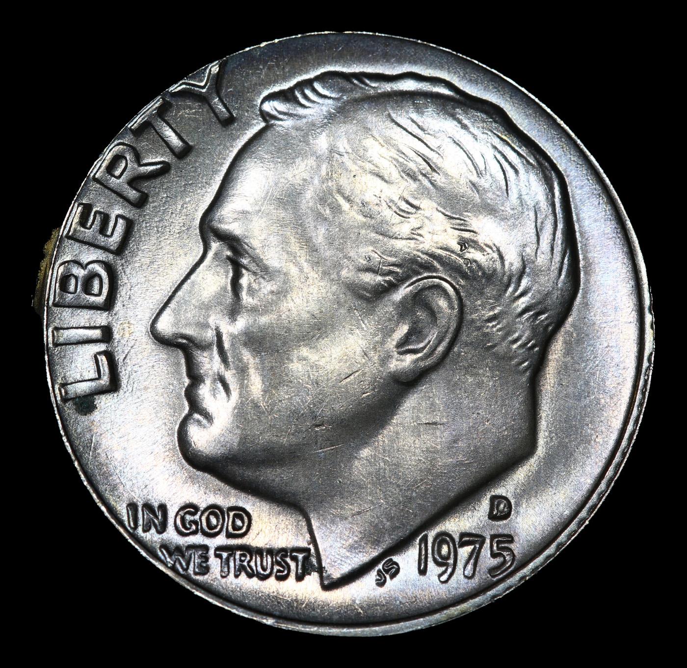 1975-d Roosevelt Dime 10c Grades Gem++ Unc