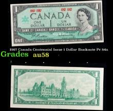 1967 Canada Centennial Issue 1 Dollar Banknote P# 84a Grades Choice AU/BU Slider