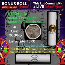 1-5 FREE BU Jefferson rolls with win of this 2006-p 40 pcs World Reserve Monetary Exchange $2 Nickel