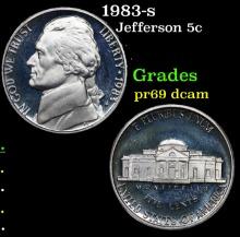 Proof 1983-s Jefferson Nickel 5c Grades GEM++ Proof Deep Cameo