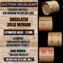 *EXCLUSIVE* Hand Marked " Morgan Reserve," x10 coin Covered End Roll! - Huge Vault Hoard  (FC)