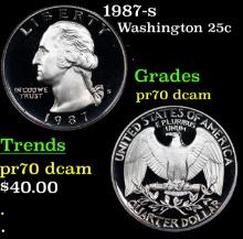 Proof 1987-s Washington Quarter 25c Grades GEM++ Proof Deep Cameo