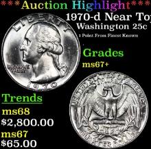 ***Auction Highlight*** 1970-d Washington Quarter Near Top Pop! 25c Graded ms67+ By SEGS (fc)