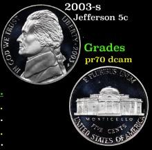 Proof 2003-s Jefferson Nickel 5c Grades GEM++ Proof Deep Cameo